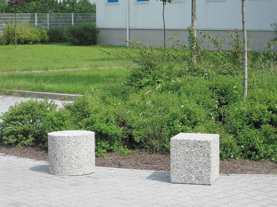 Rundes Betonhindernis
