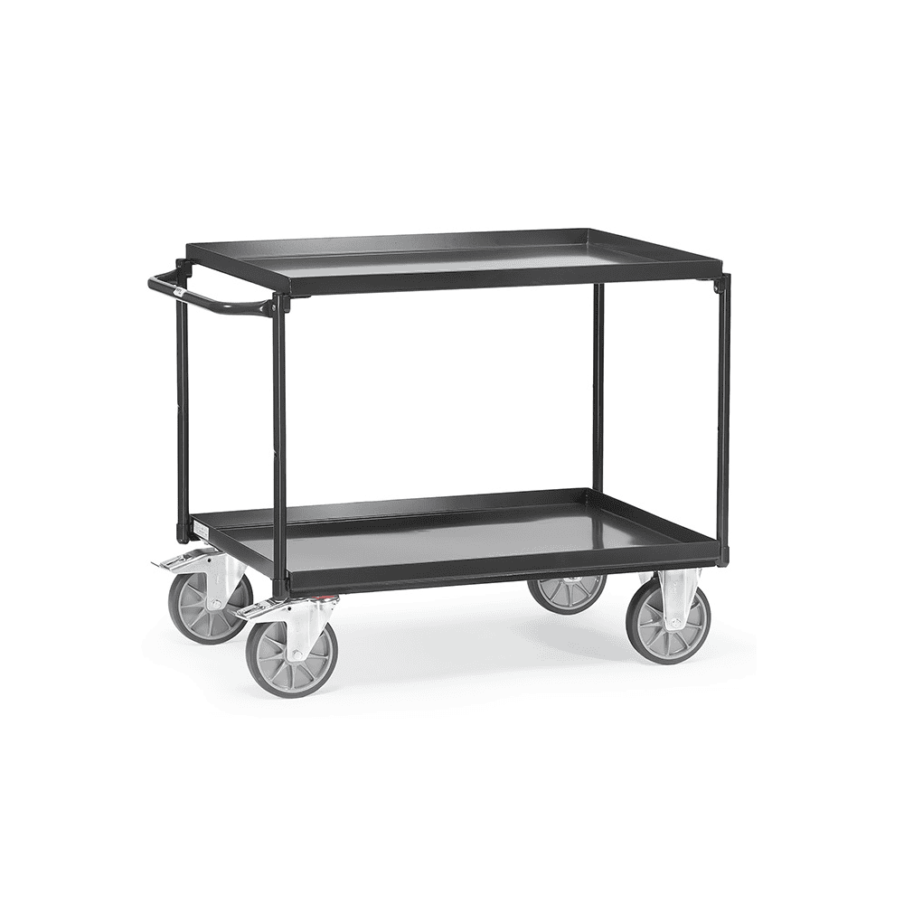 Tischwagen mit Wannen "GREY EDITION", mit 2 Böden aus Blechwannen