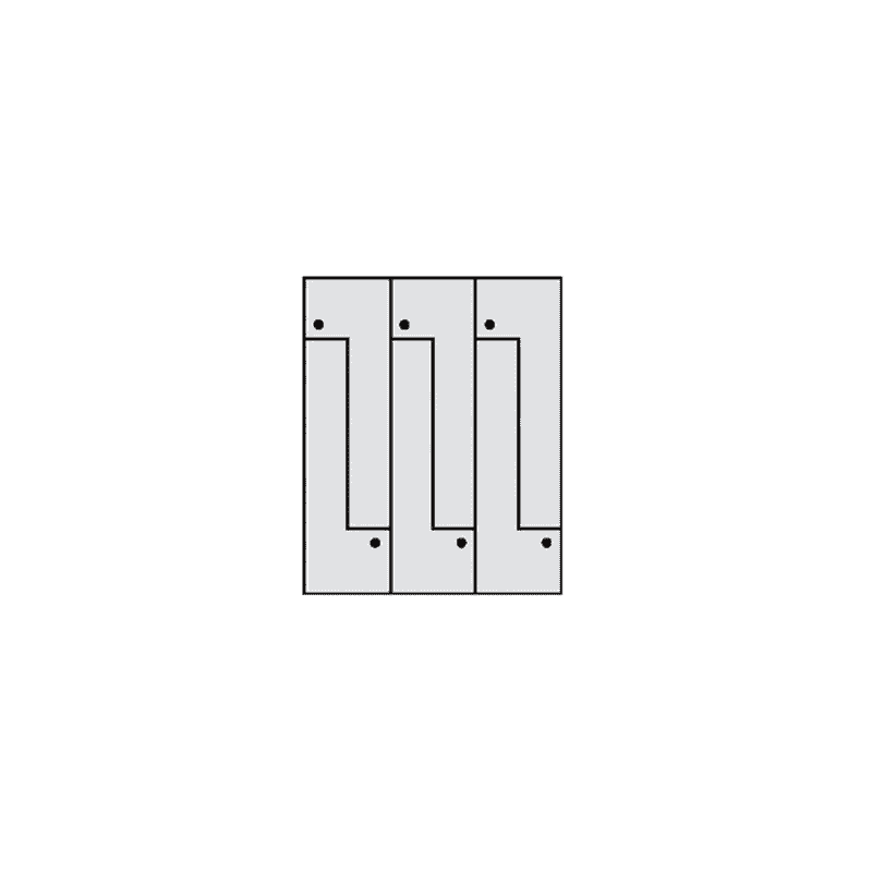 Spind mit 6 Türen in "Z"-Form