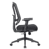 Chaise de bureau Orion I avec accoudoirs et dossier en maille, réglable en hauteur, noir