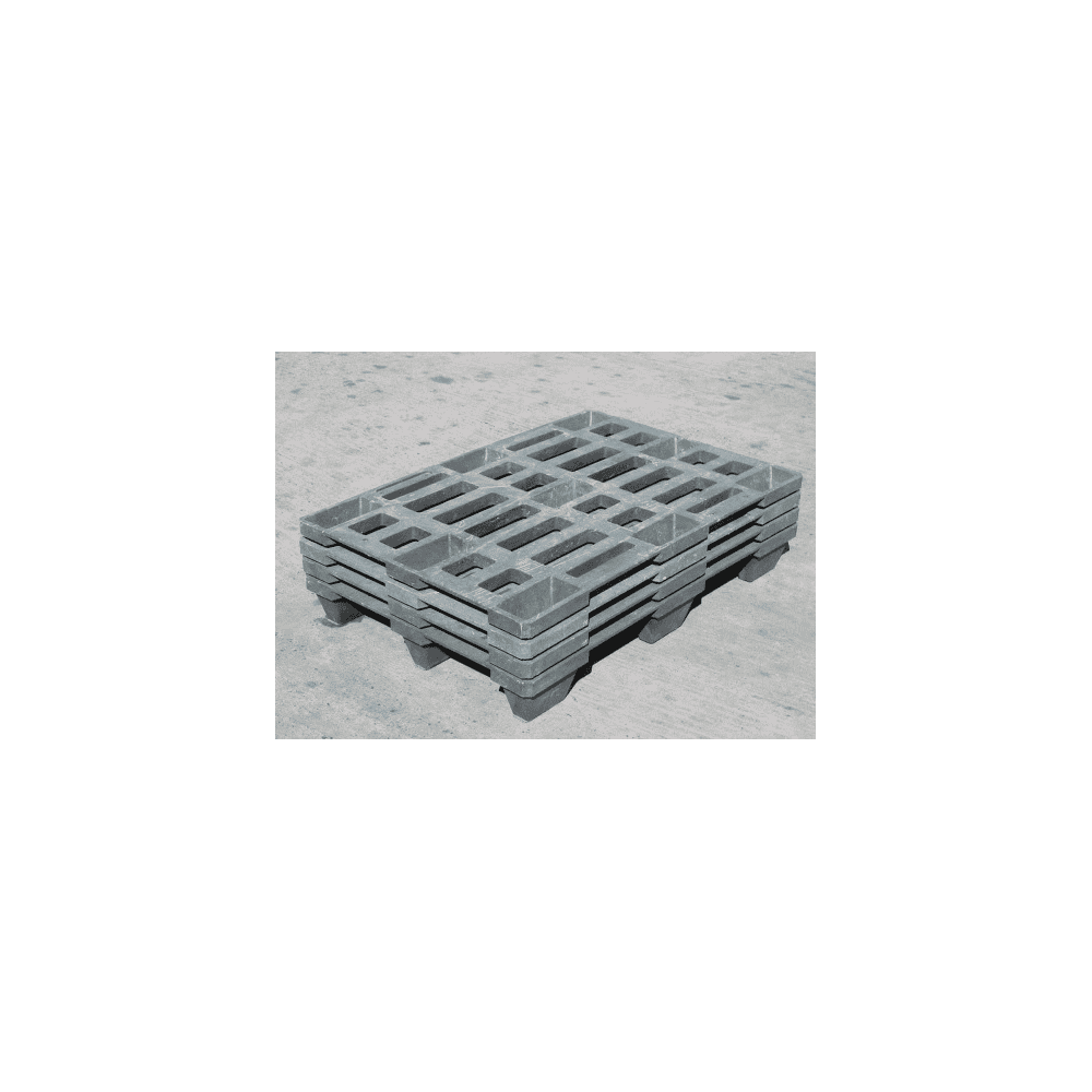 Palettes en plastique recyclé avec pieds
