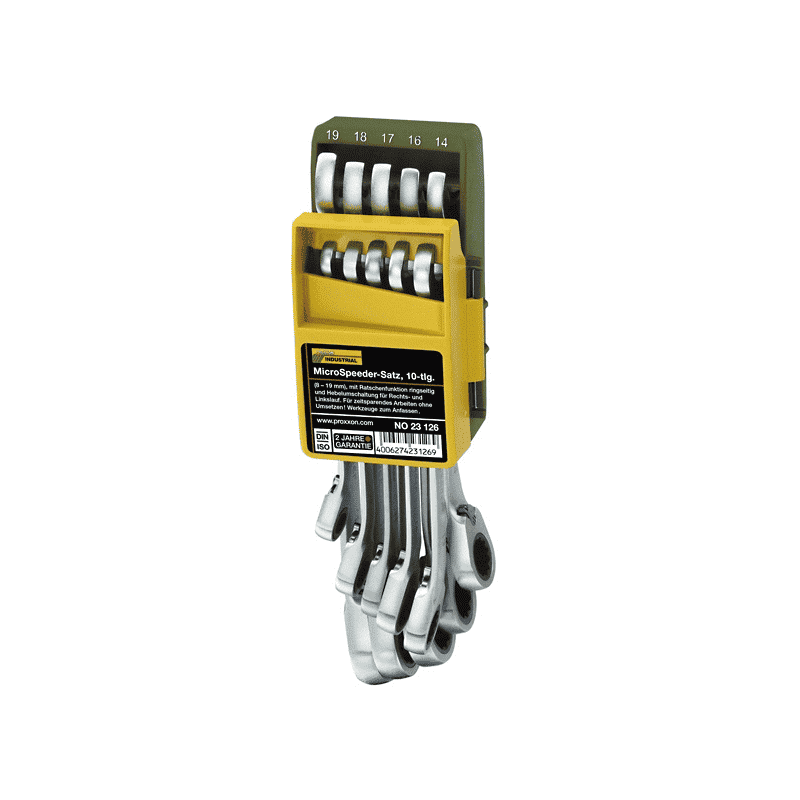 Proxxon MICRO-Speeder-Satz mit Klapphalter, 8 - 19 mm, 10-teilig