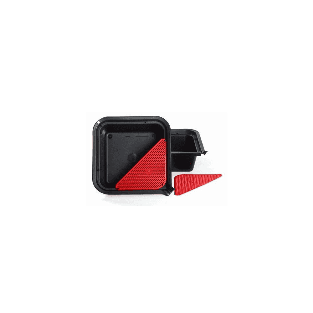 PE-Auffangschale 7 l mit Sieb, schwarz, 365 × 365 × 132 mm