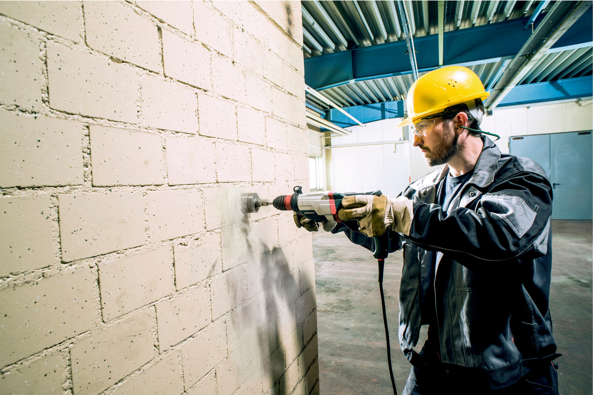 Metabo Multihammer UHE 2660-2 Quick, 800 Watt, mit metaBox 145 L und SDS-plus-Bohrer- / Meisselsatz (10-tlg.)