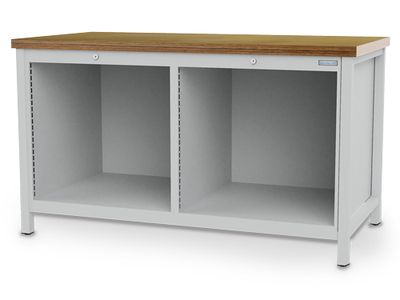 Bedrunka+Hirth Kastenwerkbank mit 2 Leergehäusen, R 24-24, BxT 1500 x 750 mm