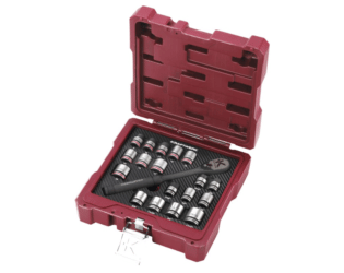 KRAFTWERK PRO LINE Steckschlüssel-Satz 3/8", 19-teilig, metrisch und Zollmass, BxTxH 220 x 220 x 75 mm