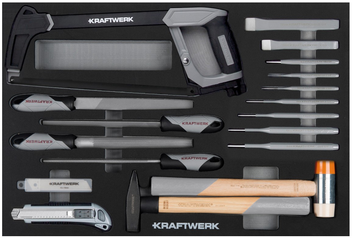KRAFTWERK LT700 Chariot d'atelier, 5 tiroirs, BASIC, 151 pièces, outils inclus