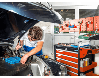 Bedrunka+Hirth Servante d'atelier mobile maxmobile 1, R 24-12, RAL 3020 avec 6 tiroirs de 100 mm