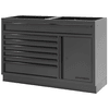 KRAFTWERK MOBILIO BLK Combiné 2 éléments large, paroi perforée, LxLxH 488 x 2275 x 2000 mm