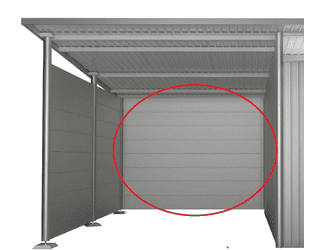 Biohort Paroi arrière pour toit latéral taille L pour abri de jardin AvantGarde® et AvantGarde® ECO, A1-A8, en 3 couleurs