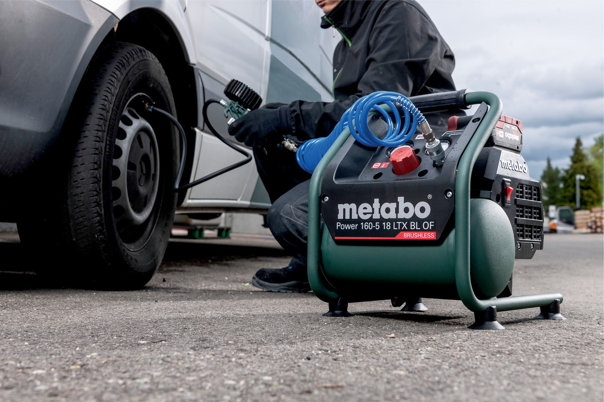 Metabo Akku-Kompressor Power 160-5 18 LTX BL OF, 18 V ohne Akku