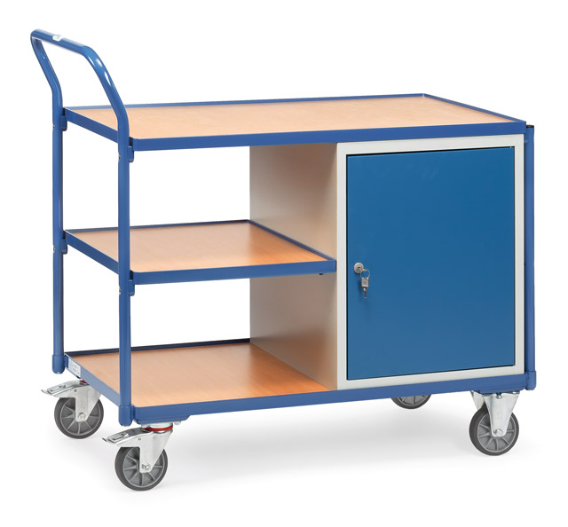 Werkstattwagen mit 3 Ablageflächen und 1 Schrank