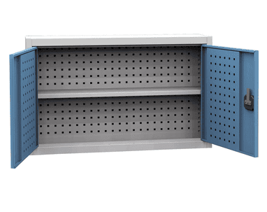 Hängeschrank mit Lochblechrückwand