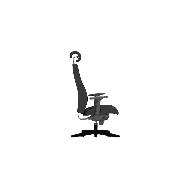 Chaise de bureau Novy Styl Carl HR avec dispositif anti-basculement, assise 100 % polyester, noir