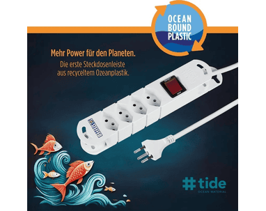 Steffen Steckdosenleiste TIDE, mit Schalter und Haftmagnete, 3 m Kabel, diverse Ausführungen