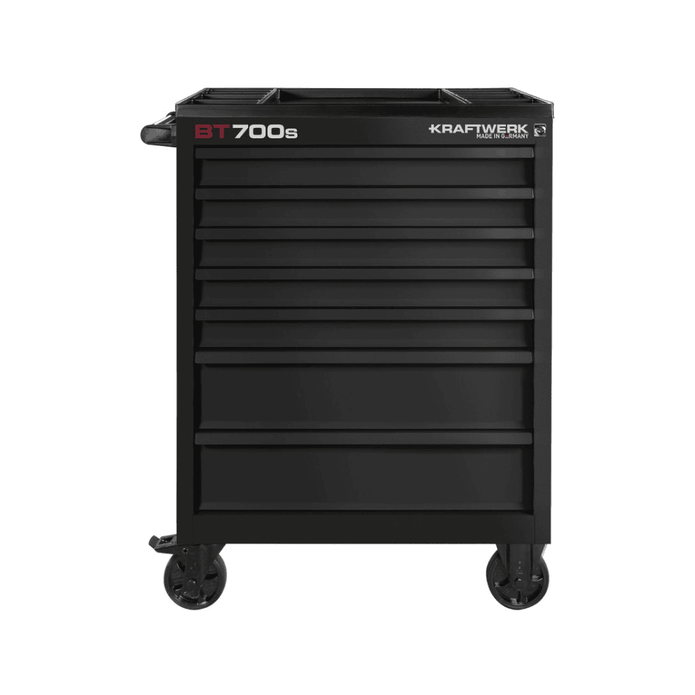 KRAFTWERK Werkstattwagen BT700s, 7 Schubladen, schwarz, leer, LxBxH 719 x 474 x 1000 mm