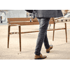 Banc public Minsk en fonte et bois, L x P x H 1800 x 570 x 800 mm, disponible en 4 couleurs