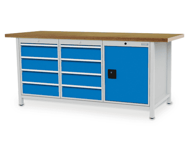 Bedrunka+Hirth Kastenwerkbank R 18-24, Flügeltüre und Schubladenanzahl 8, 2000 x 750 mm