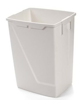 Kunststoff-Abfallbehälter AtlaXflip mit Klappdeckel, 25 Liter, weiss, BxTxH 320 x 255 x 400 mm