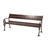 Banc de jardin Wien avec dossier et accoudoir