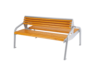 Doppelbank aus lackiertem Holz 