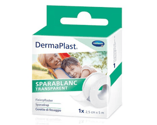 Sparablanc DermaPlast, 5 m x 25 mm, transparent