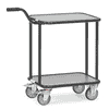 Plattformwagen mit Griff "GREY EDITION", zwei Holzplattformen, 860 x 450 mm