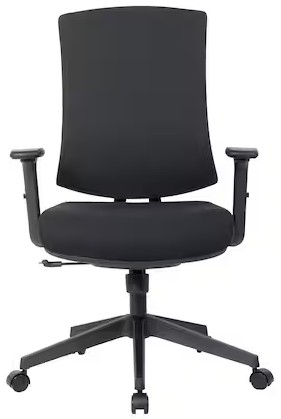 Chaise de bureau Orion II avec accoudoirs, dossier rembourré, noir