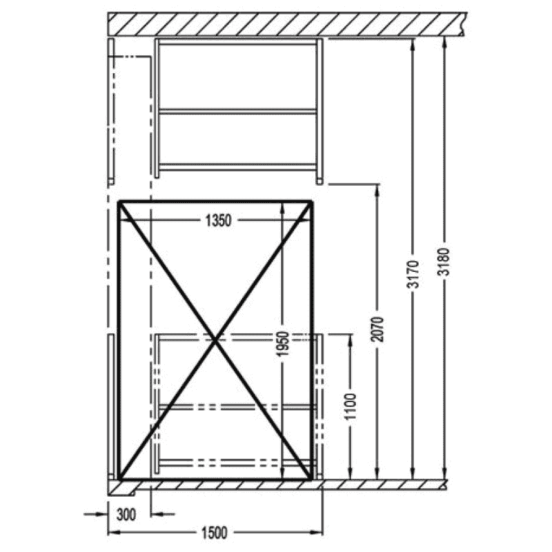 Barrière écluse de sécurité / sas à palettes, Type C 