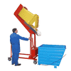 Chariot basculant pour poubelles électrohydraulique, en diverses versions