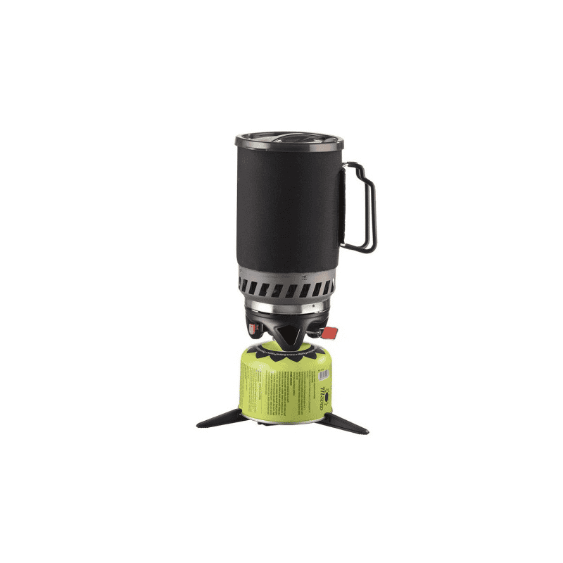 Gaskocher TRIPPER für Gewindekartuschen, 1 kW Leistung, 0,8 L Wärmetauscher-Topf, ultraleicht