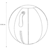 Ballon ergonomique Alba, diamètre 650 mm, disponible en 3 couleurs