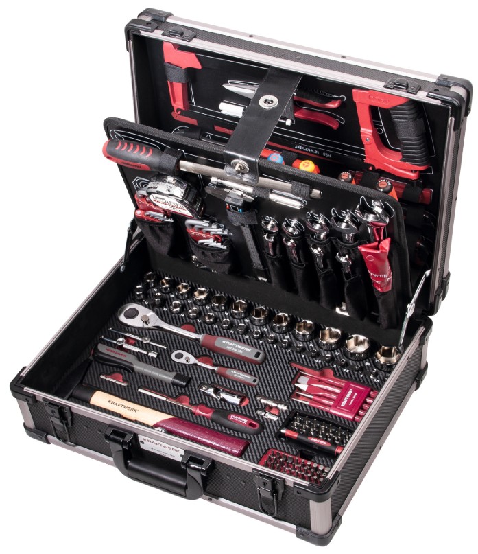 KRAFTWERK PRO LINE Profi-Alu-Werkzeugkoffer KW PB HT, 263-teilig