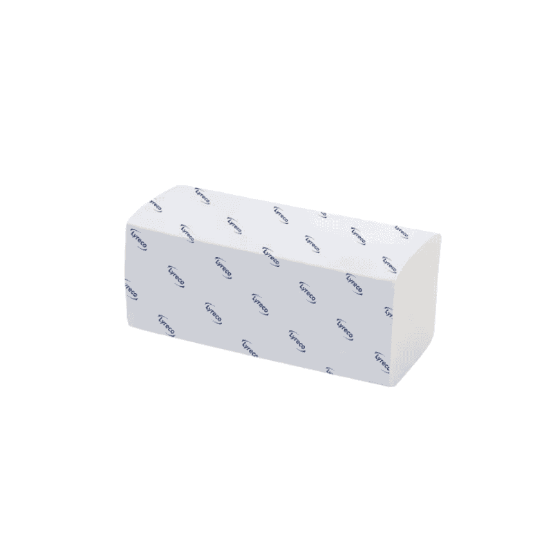 Essuie-mains pliés Lyreco, pliage en V, 2 plis, paquet de 20 x 190 pces.