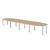 Table de conférence Solea avec piétement en tube rond, en diverses versions