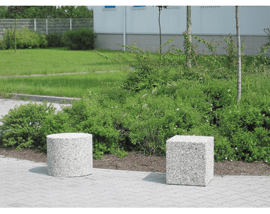 Rundes Betonhindernis
