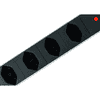 Steffen Steckdosenleiste ALU MODULAR SILVER, 4 x T13, 10 A, IP20, 3 m Kabel, silber/schwarz