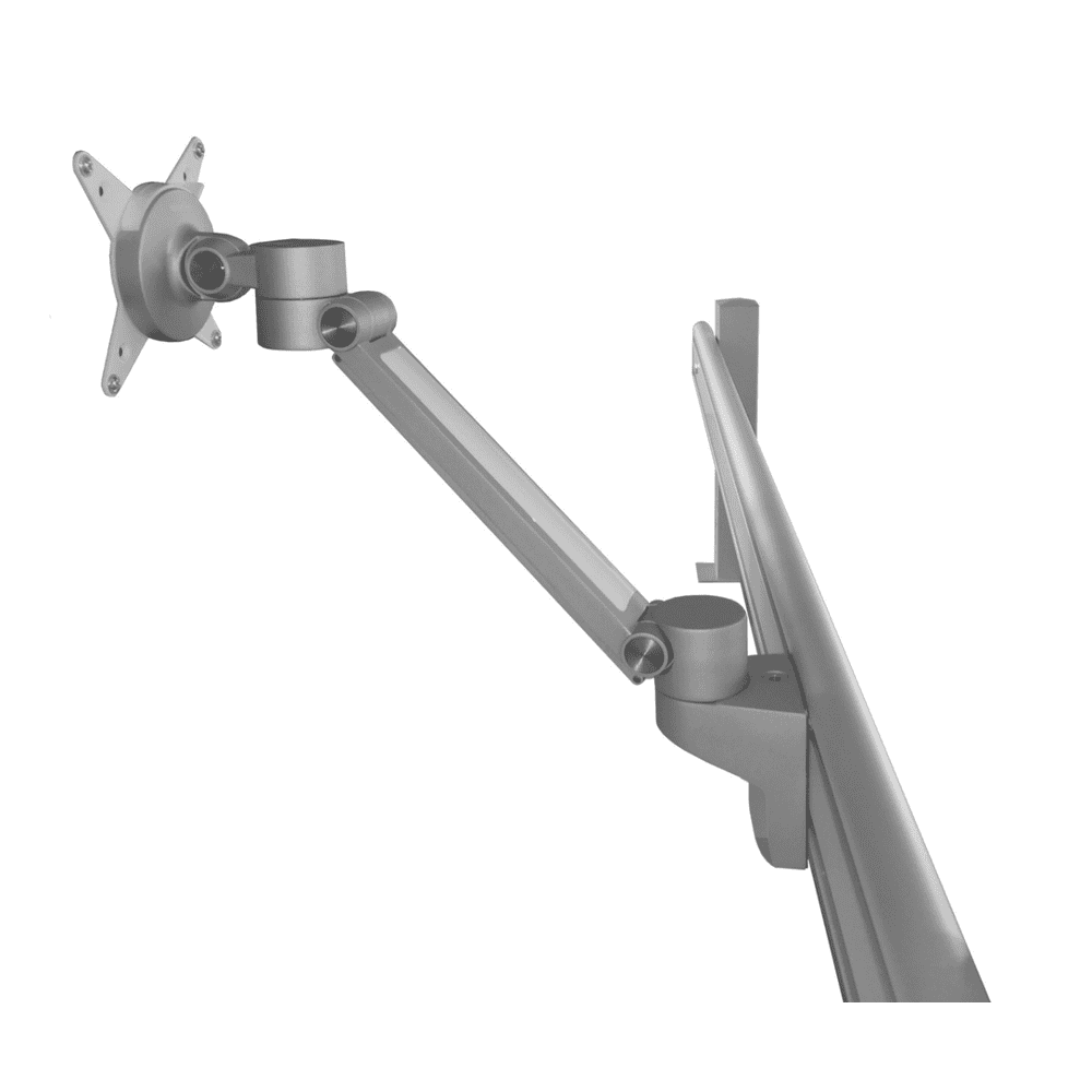 Zubehör - Bildschirmarm-Halter flexibel, silber, dynamisch höhenverstellbar, 360° drehbar
