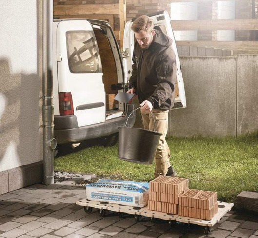 Wolfcraft Puzzle Boards Möbelroller FT 400 Birkensperrholz Tragkraft 200 Kg Naturbelassen