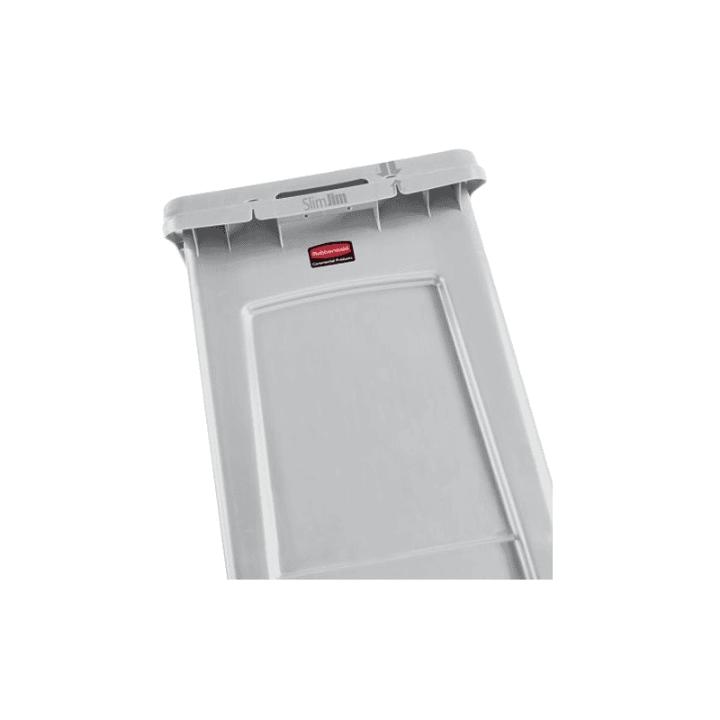 Poubelle Slim Jim sous le comptoir, gris, capacité 87 litres, 560 x 400 x 762 mm