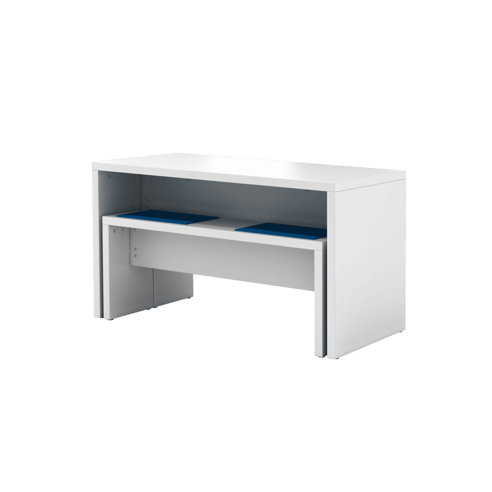 Bistro-Besprechungs-Sitzbank Noah, 1180 x 340 x 450 mm, weiss