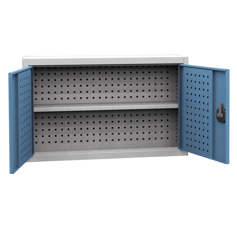 Hängeschrank mit Lochblechrückwand