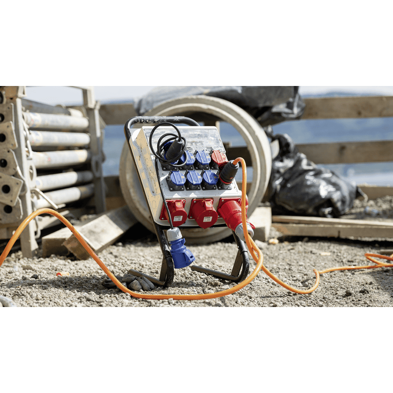 Steffen Distributeur de courant de chantier 32 A, 10 prises de courant, IP44 / IP55