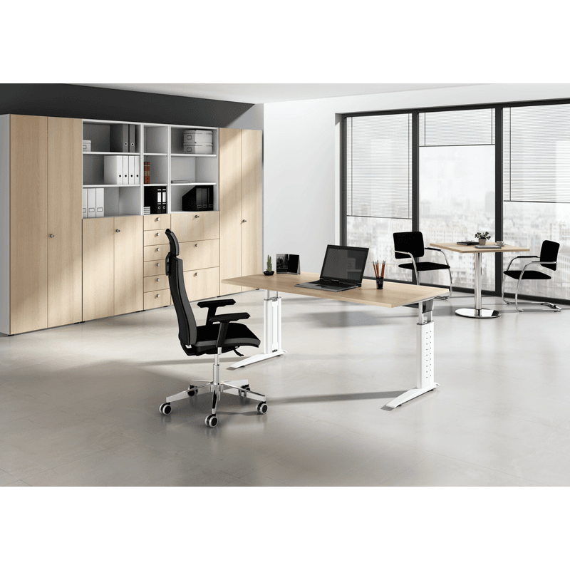 Table de bureau Glarus, réglable en hauteur mécaniquement, en divers modèles