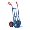 Fetra Paketkarre mit grosser Stahlrohr-Klappschaufel, Höhe 1150 mm, 250 kg Tragkraft