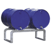 Supports galvanisés pour fûts de 60 l et 200 l, adaptés aux bacs de rétention en PRV, PE et acier