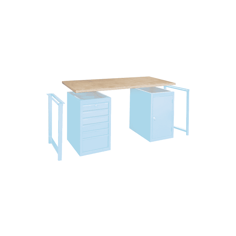 Plateau de table en différentes tailles pour la table de travail MONTY
