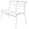 Schaffner SÄNTIS banc avec lattes, structure en tube d'acier galvanisé à chaud, disponible en plusieurs versions