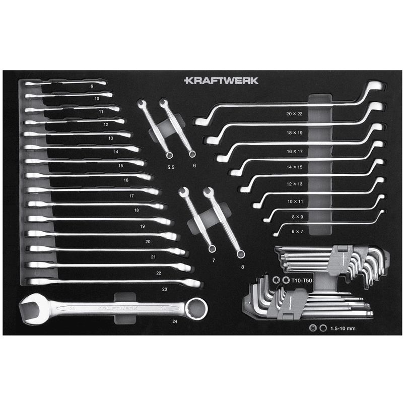 KRAFTWERK Werkstattwagen XL BT900 mit 7 Schubladen, PRO+HT, inkl. Werkzeug, 278-teilig