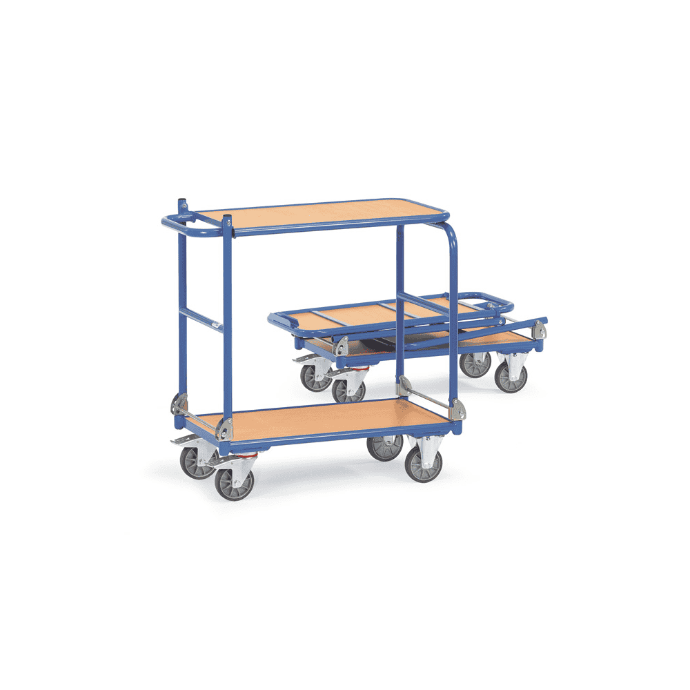 Chariot pliable avec 2 supports pliants et plateformes de table | charge utile 250 kg 